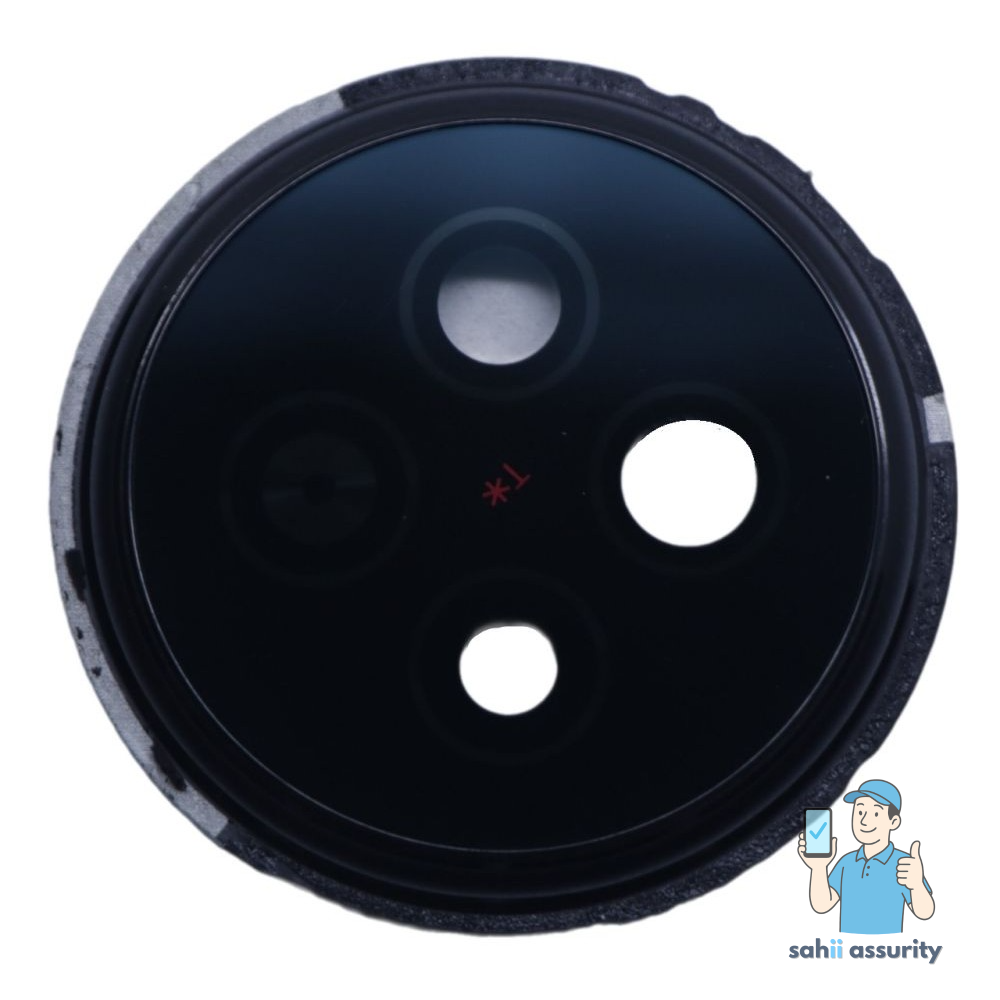 Camera Lens Glass with Frame for Vivo X90 Black